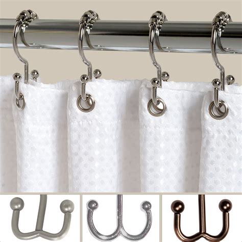 shower curtain extension hooks|lowe's shower curtain hooks.